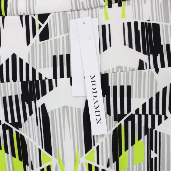 Modamix Skirt A Line Skirt Womens Sz 24W Multicolor Casual Geometric Pattern NWT - Picture 6 of 10